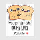 Du bist der Laib meines Lebens lustige Brotpuppe Aufkleber (Blatt)