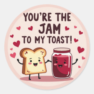 "Du bist der Marsch zu meinem Toast!" Valentine-Au Runder Aufkleber