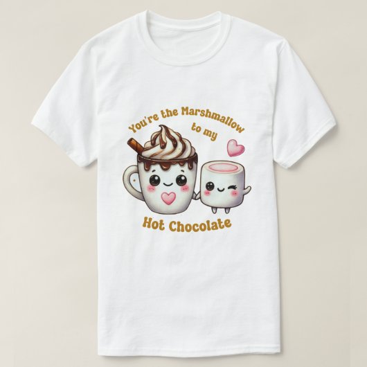 Du bist der Marshmallow zu meinem Herzen - Niedlic T-Shirt (Design vorne)
