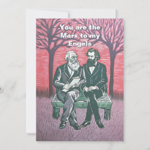 Du bist der Marx zu meinem Engels Valentinstagskar Feiertagskarte
