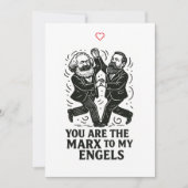 Du bist der Marx zu meiner Engels Valentine Card Einladung (Vorderseite)