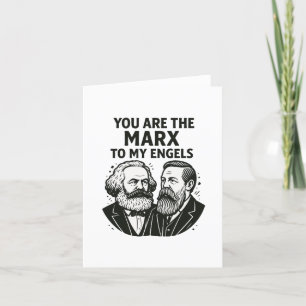 Du bist der Marx zu meiner Engels Valentine Card Feiertagskarte