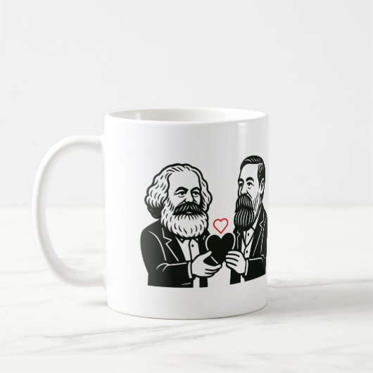 Du bist der Marx zu meiner Engels Valentine Card Kaffeetasse (Links)