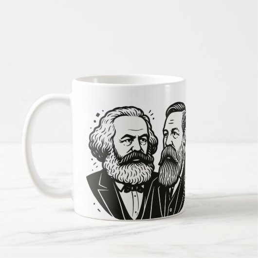Du bist der Marx zu meiner Engels Valentine Card Kaffeetasse (Links)