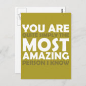 Du bist der Phantastischste Mensch, den ich kenne Postkarte (Vorne/Hinten)