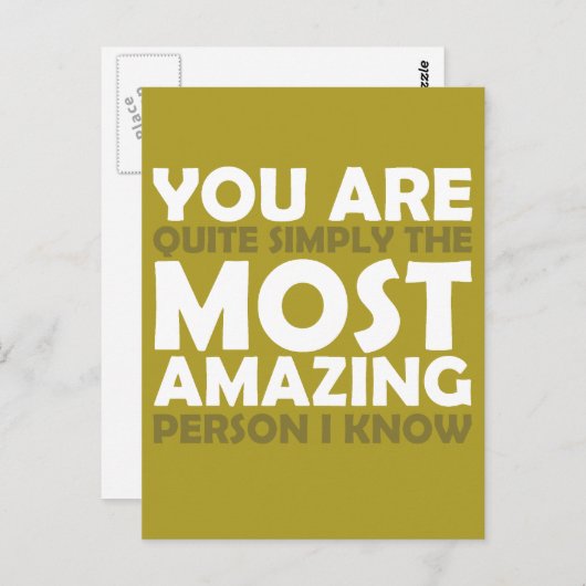 Du bist der Phantastischste Mensch, den ich kenne Postkarte (Vorne/Hinten)