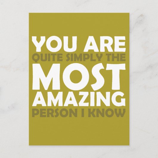 Du bist der Phantastischste Mensch, den ich kenne Postkarte (Vorderseite)