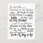 Du bist der... Postkarte (Vorderseite)