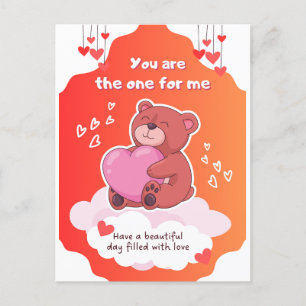 Du bist der Richtige für mich am lustigen Valentin Feiertagspostkarte