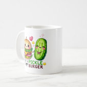 "Du bist der Schleicher zu meinem BURGER - Funny V Kaffeetasse (Vorderseite Links)