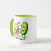 Du bist der Schleicher zu meinem BURGER" Funny Val Tasse (Vorderseite Links)