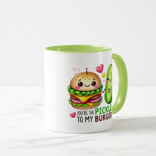Du bist der Schleicher zu meinem BURGER" Funny Val Tasse (VorderseiteRechts)