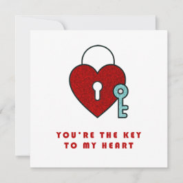 Du bist der Schlüssel zu meinem Herzen Dankeskarte
