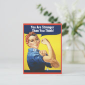 Du bist der Stärkere als du denkst Rosie Postkarte (Stehend Vorderseite)
