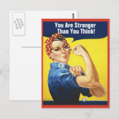 Du bist der Stärkere als du denkst Rosie Postkarte (Vorne/Hinten)