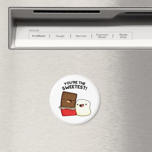 Du bist der süßeste Funny Marshmallow Pun Magnet (In Situ (Geschirrspüler))