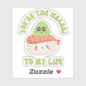 Du bist der Wasabi meines Lebens - Niedlicher Sush Aufkleber (Blatt)