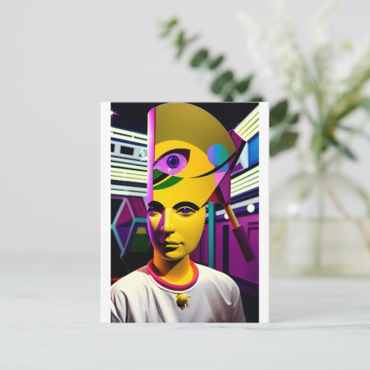 Du bist der Weiße Postkarte (Stehend Vorderseite)