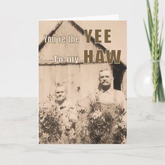Du bist der Yee zu meinem Haw Hochzeitstag Karte