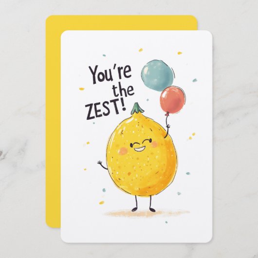 Du bist der ZEST! | Den Spaß und den Geschmack aus Einladung (Vorne/Hinten)