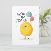 Du bist der ZEST! | Den Spaß und den Geschmack aus Einladung (Stehend Vorderseite)