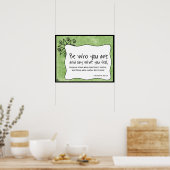 Du bist derjenige, der du bist poster (Küche)