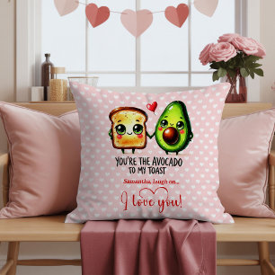 Du bist die Avocado zu meinem Toast Valentinsgesch Kissen