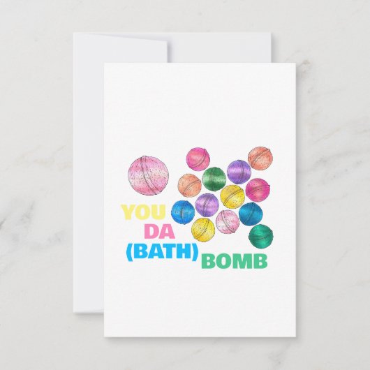 Du bist die (Bath) Bomb Funny Illustriert Danke (Vorderseite)
