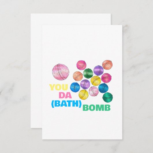 Du bist die (Bath) Bomb Funny Illustriert Danke (Vorne/Hinten)