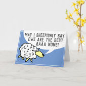 Du bist die beste Bar keine - Schafspuppe. Karte (Gelbe Blume)