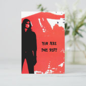 Du bist die Beste Dankeskarte (Stehend Vorderseite)