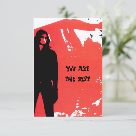 Du bist die Beste Dankeskarte (Stehend Vorderseite)