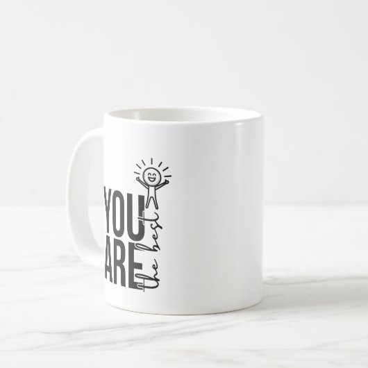 Du bist die Beste Kaffeetasse (Vorderseite Links)