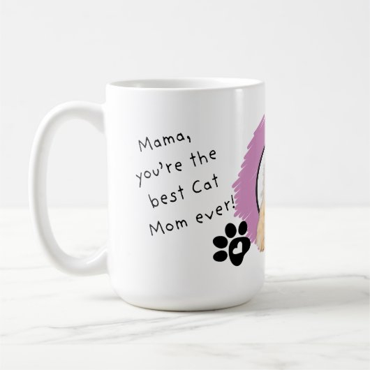 Du bist die beste Katze-Mama aller Zeiten Kaffeetasse (Links)