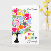 Du bist die beste Lehrerkarte aller Zeiten Karte (Gelbe Blume)