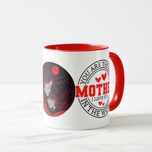 Du bist die beste Mutter der Welt Tasse (VorderseiteRechts)