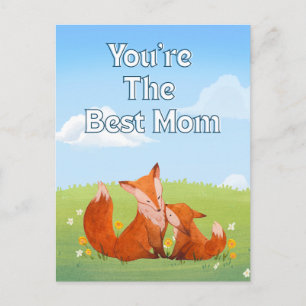 Du bist die beste Mutter Muttertag Feiertagspostkarte