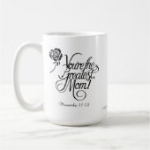 Du bist die beste Mutter Sprichwörter 31:28 Kaffeetasse (Links)