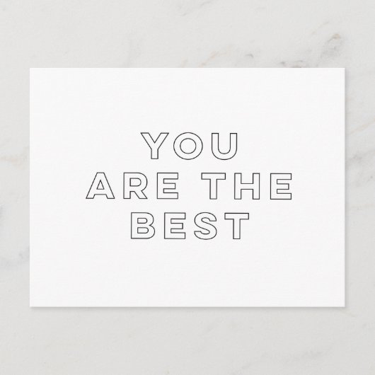 Du bist die Beste Postkarte (Vorderseite)