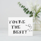 DU BIST DIE BESTE! POSTKARTE (Stehend Vorderseite)