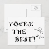 DU BIST DIE BESTE! POSTKARTE (Vorne/Hinten)