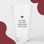 Du bist die beste Sintflut meines Lebens, Valentin Glas<br><div class="desc">Sie sind der beste richtige Weg in meinem Leben Valentine's verabredet App Liebe Glass mit minimalistischen Schreibmaschinen einfache benutzerdefinierte Text und personalisiert grunge roten Herz Bild.</div>