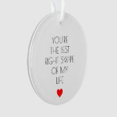 Du bist die beste Sintflut meines Lebens, Valentin Ornament (Vorderseite)