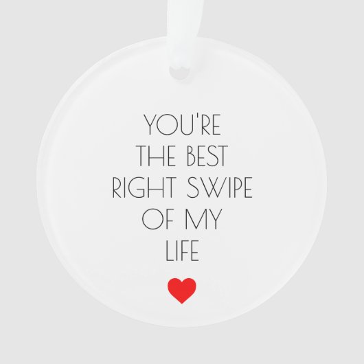 Du bist die beste Sintflut meines Lebens, Valentin Ornament (Vorderseite)
