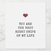 Du bist die beste Sintflut meines Lebens, Valentin Weinetikett (Einzelnes Label)