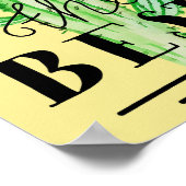 Du bist die beste Typografie-Kaktus Poster (Ecke)