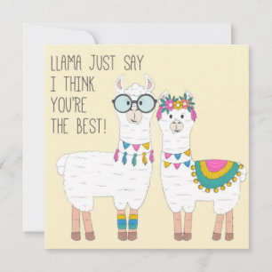 Du bist die beste Weihnachtskarte mit Lamas Feiertagskarte