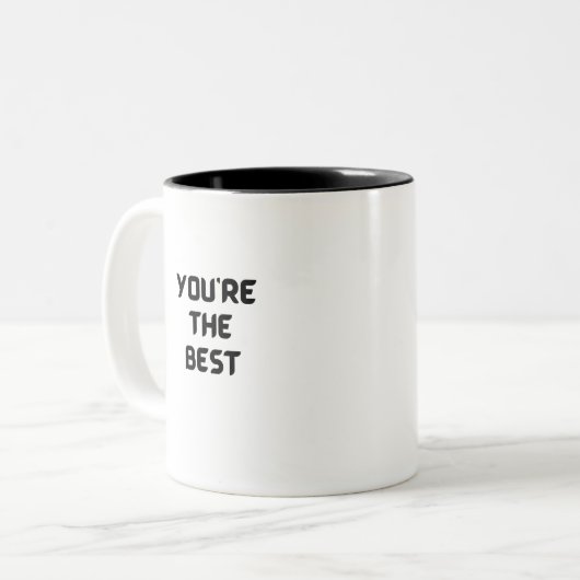 Du bist die Beste Zweifarbige Tasse (Vorderseite Links)