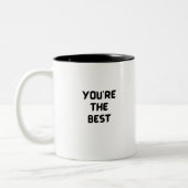 Du bist die Beste Zweifarbige Tasse (Links)