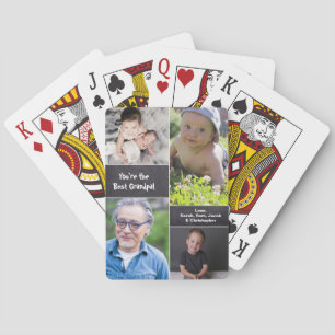 Du bist die besten Großvater-Enkel mehrerer Fotos Spielkarten